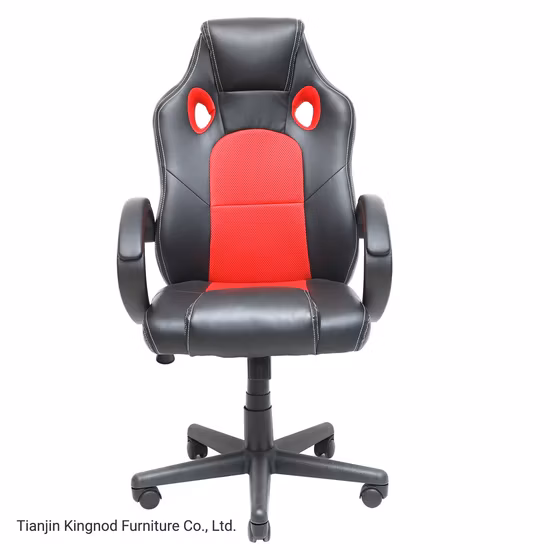Cadeira de escritório giratória ajustável e ergonômica para jogos em couro PU de qualidade