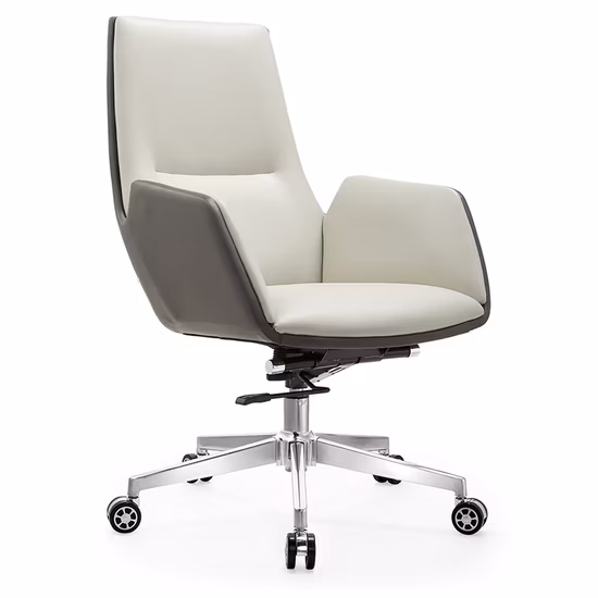 Cadeira ergonômica para jogos de couro para conferência de tarefas de computador para gerente de escritório