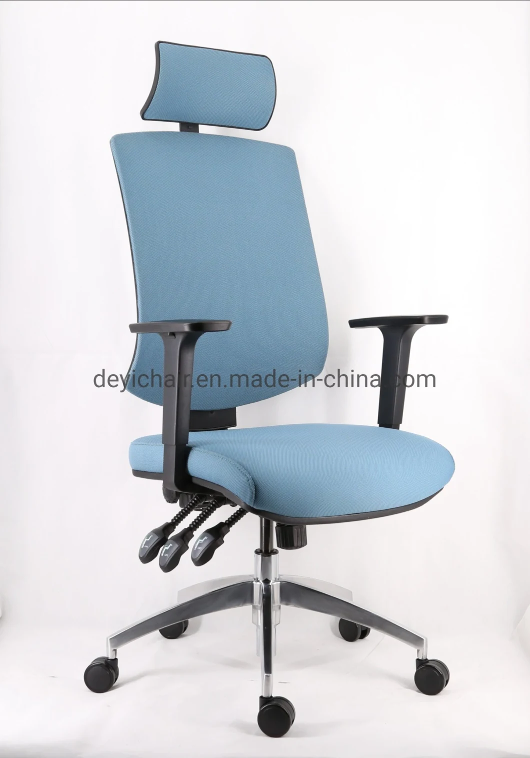 Headrest Optional Heavy Duty Mechanism Aluminium Base with PU Castors Office Chair