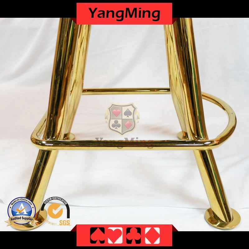 High-End Hotel and Bar Custom Casino Game Paramount Titanium High-Foot Rotating Slot VIP Bar Chair Ym-Dk04