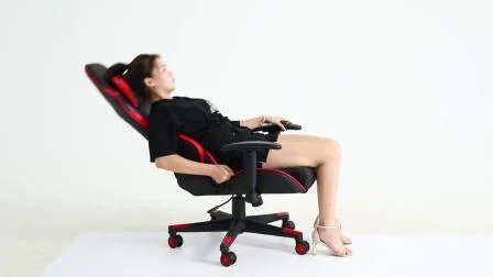 Cadeira de escritório ajustável de couro PU de fábrica OEM Cadeira de jogos de corrida