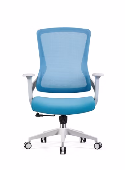 Mobiliário de escritório confortável, cadeiras de mesa de escritório com rodas, cadeira de malha, tecido traseiro, cadeira de escritório