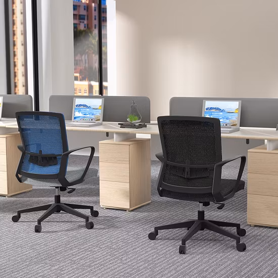 617 Malha ergonômica Assento de tecido traseiro Escrivaninha executiva Computador Cadeira de escritório Personalização de amostra Cadeira de conferência de estudo escolar